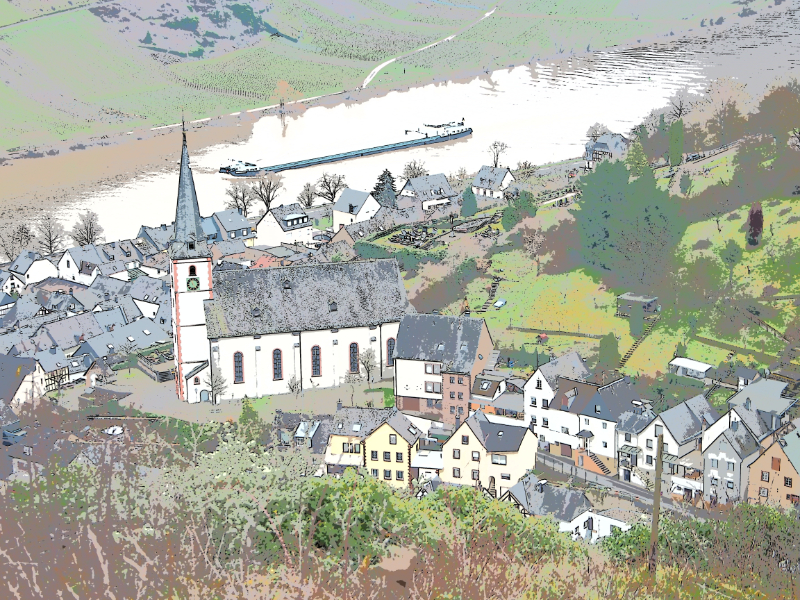 Blick auf Briedel von der Martinslay